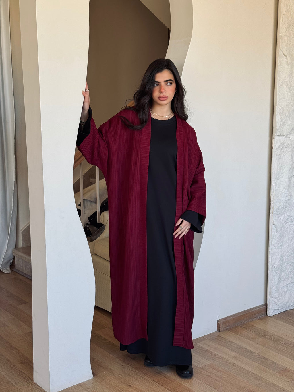 Burgundy Thick Kimono