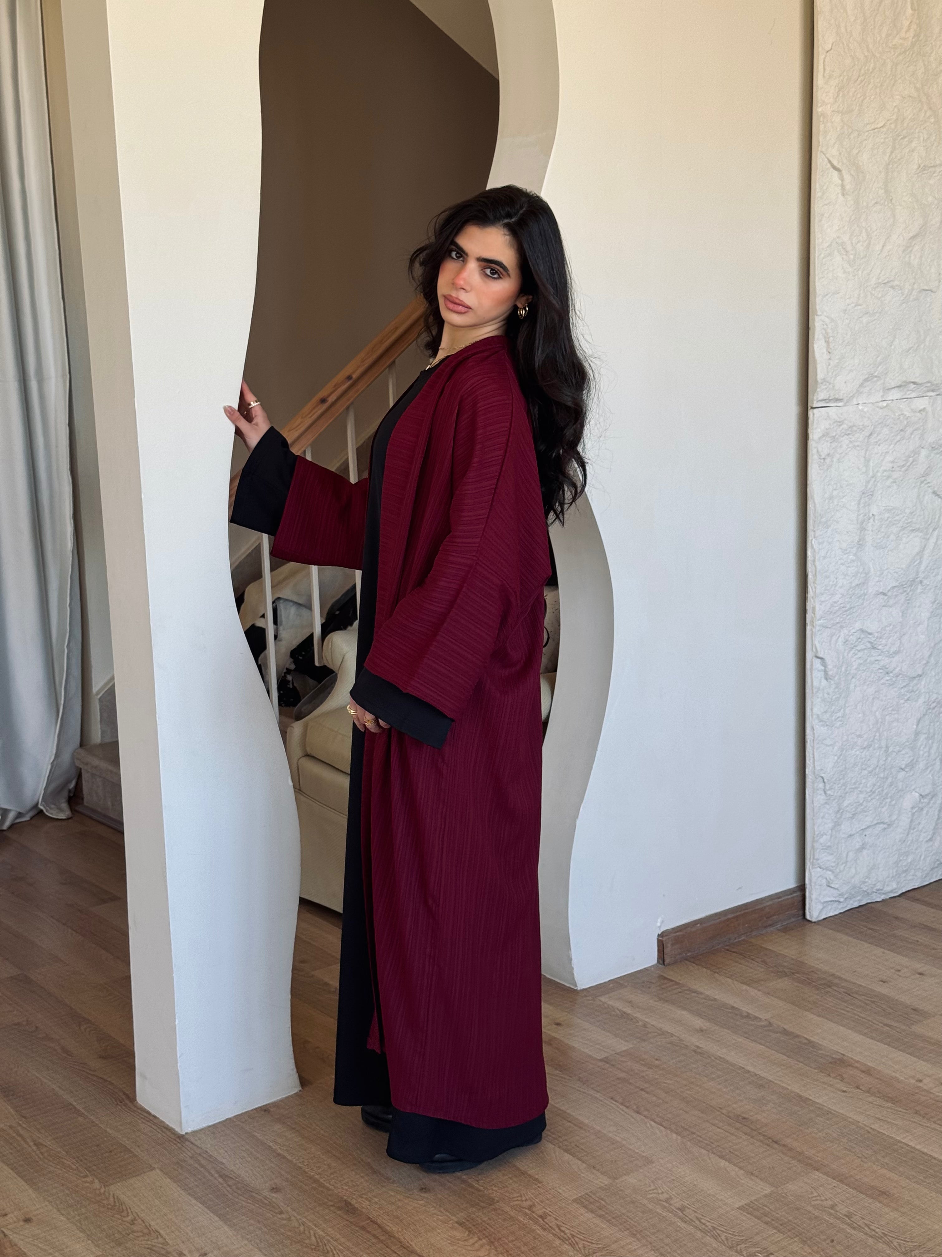 Burgundy Thick Kimono