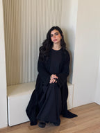 Black Linen mesh Cardigan