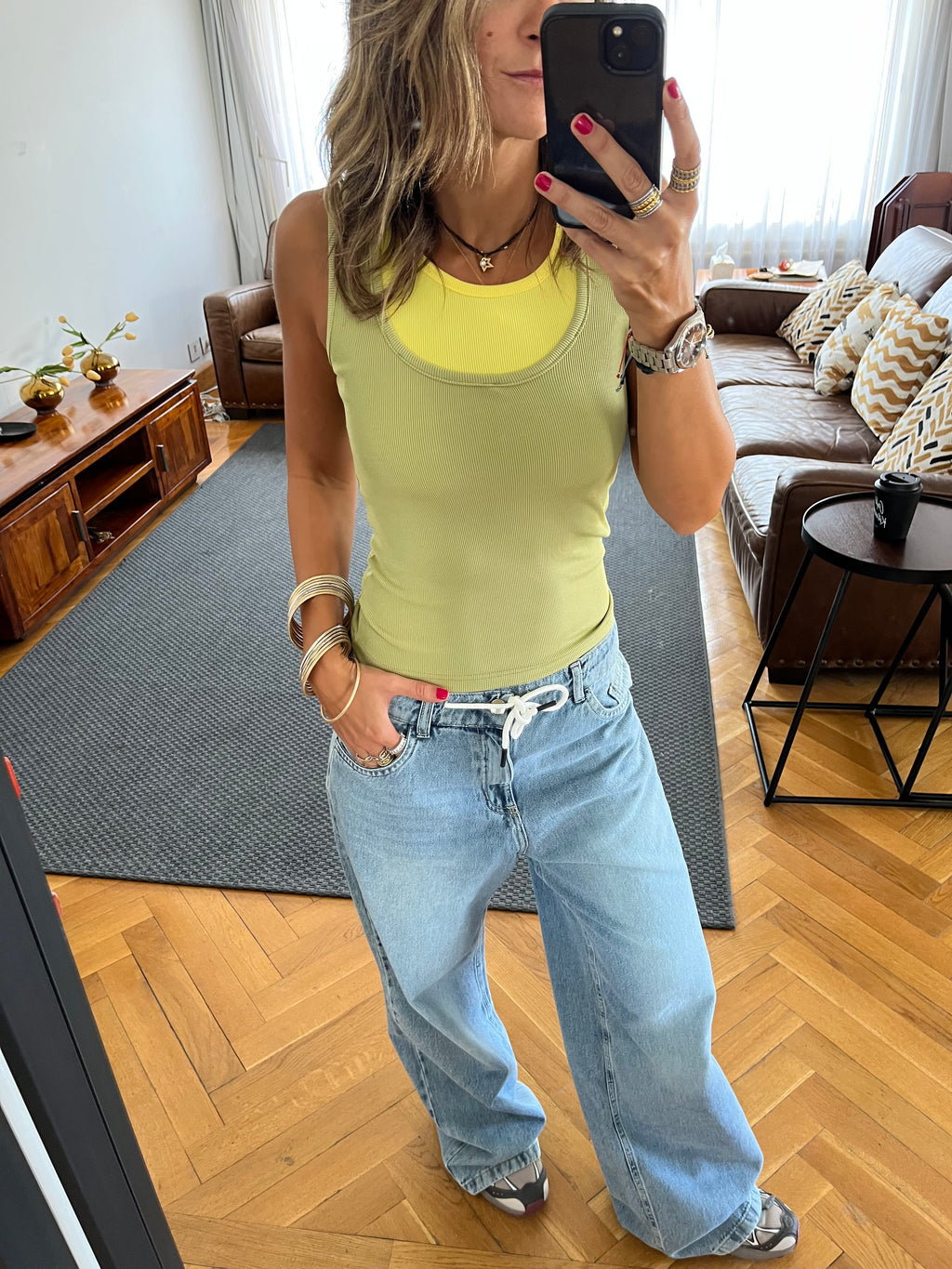 Lime & Yellow 130 Double Layer Top