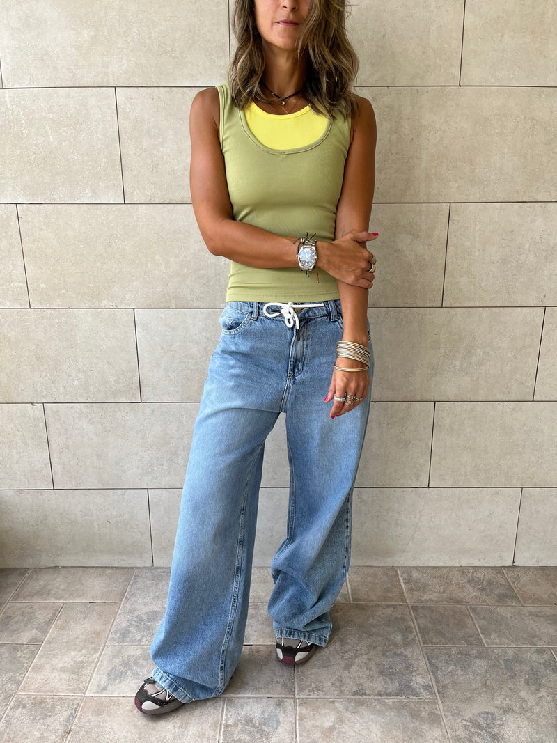 Lime & Yellow 130 Double Layer Top