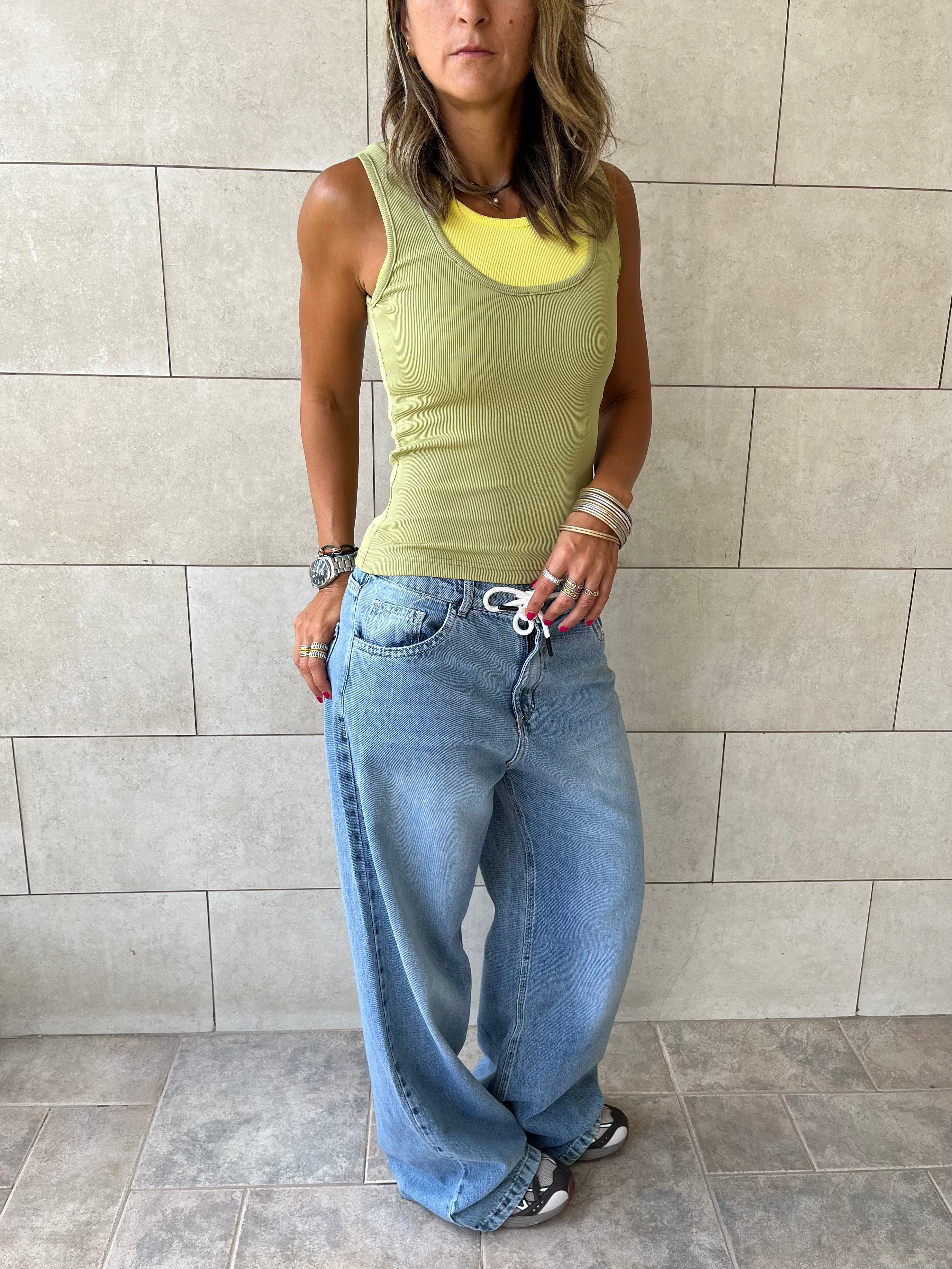 Lime & Yellow 130 Double Layer Top