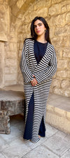 Black Stripes Knit Cardigan