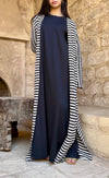Black Stripes Knit Cardigan