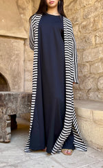 Black Stripes Knit Cardigan