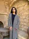 Black Stripes Knit Cardigan
