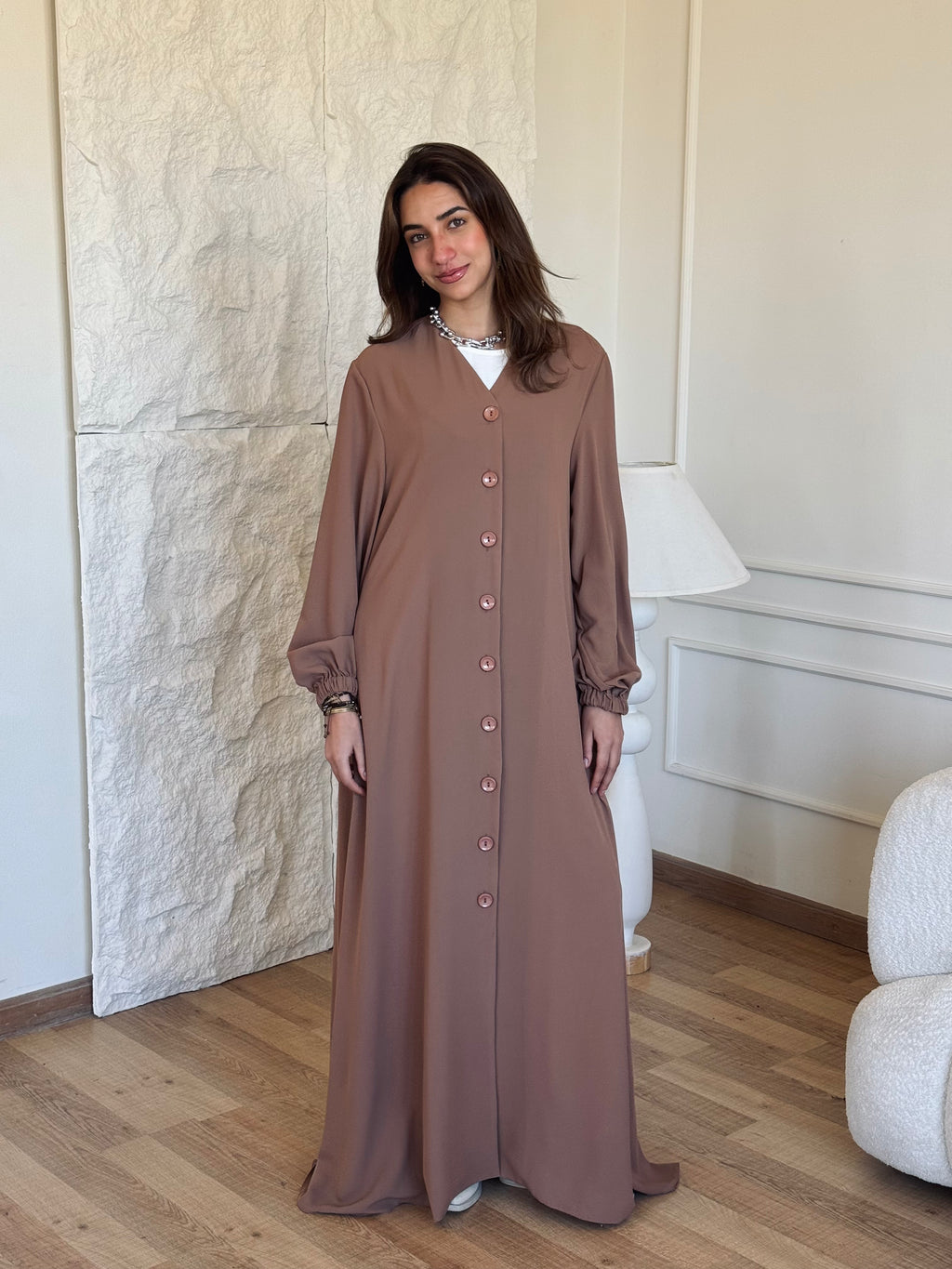 Cafe V Buttons Dress