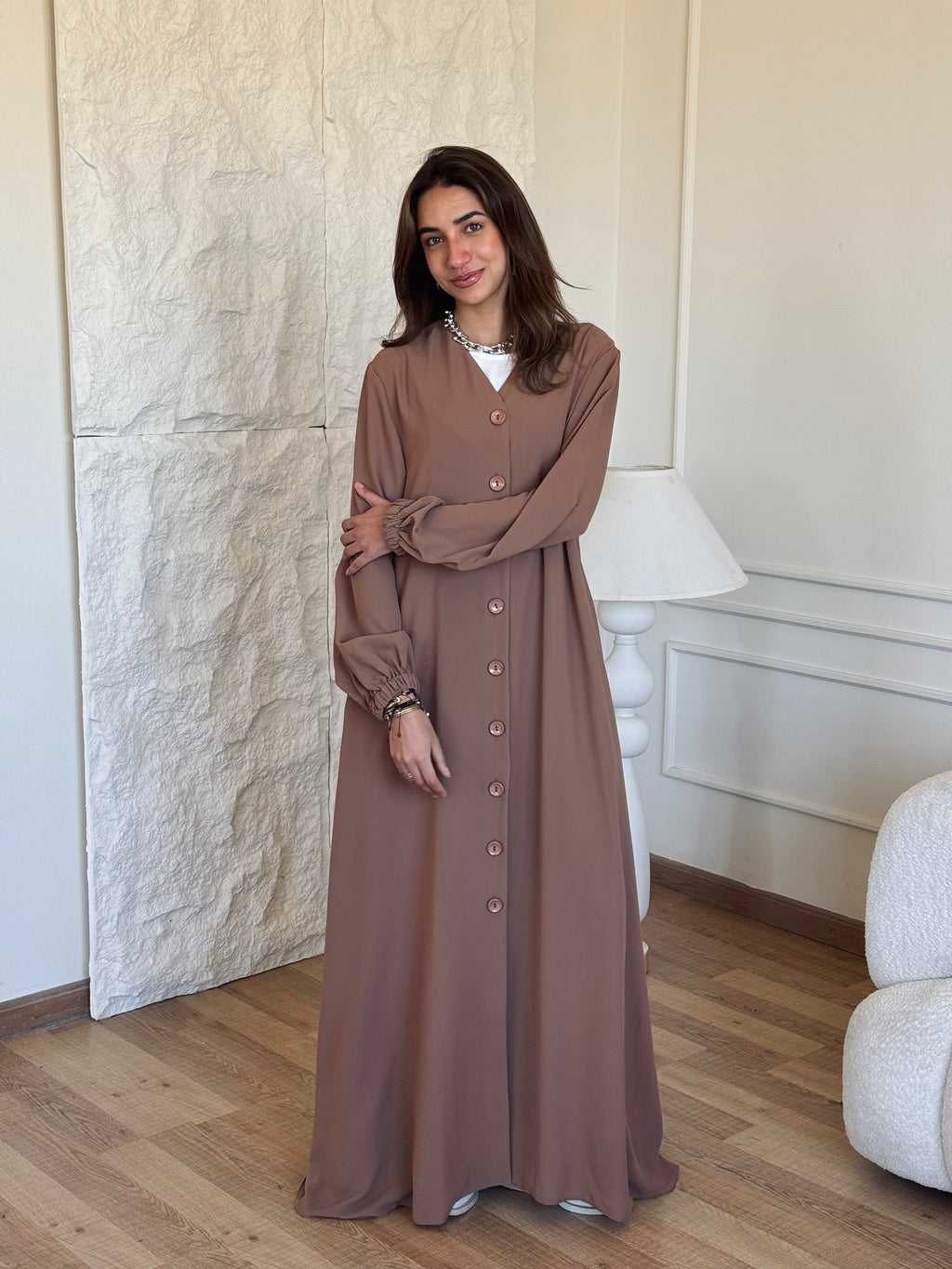 Cafe V Buttons Dress