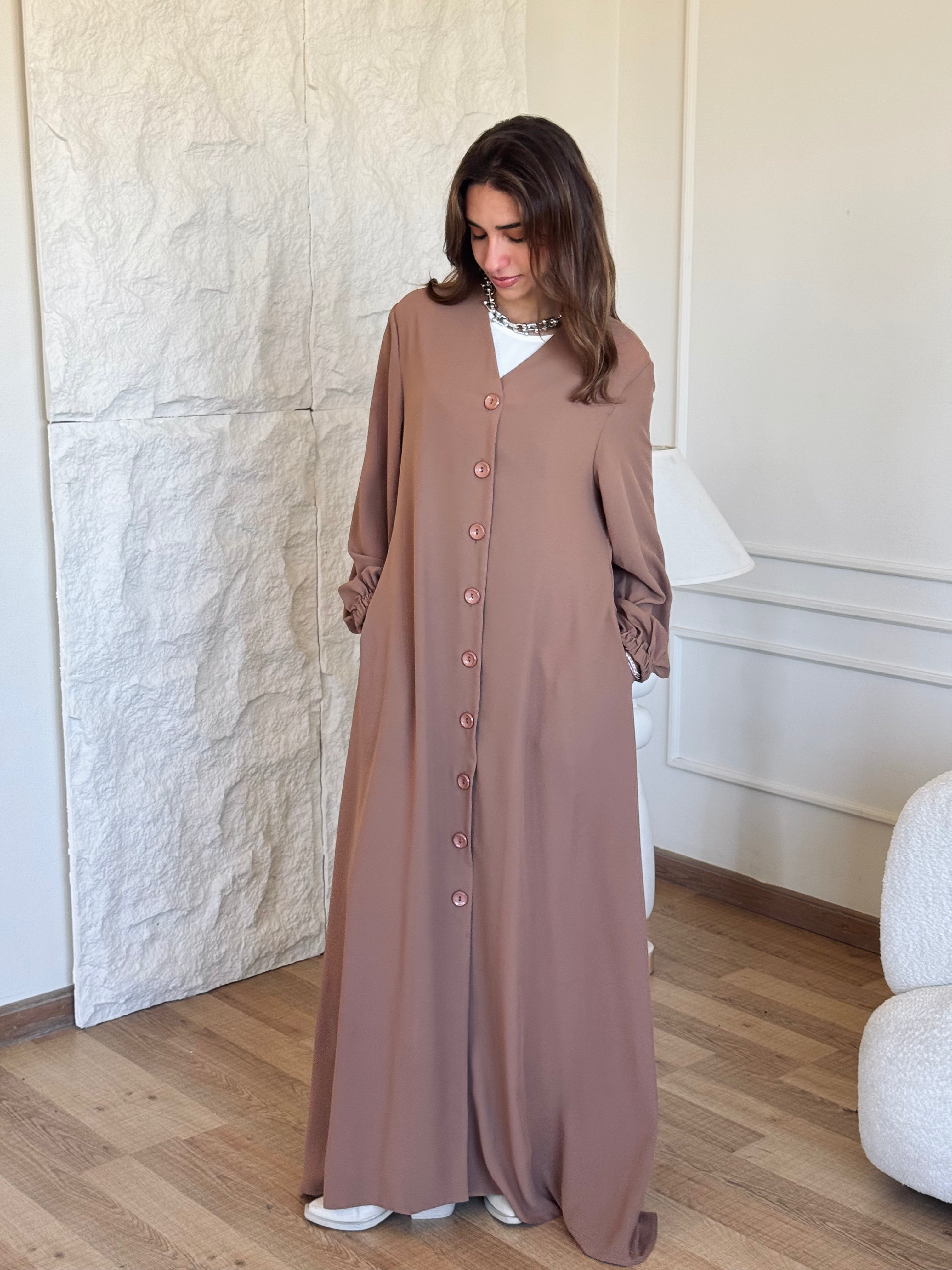 Cafe V Buttons Dress