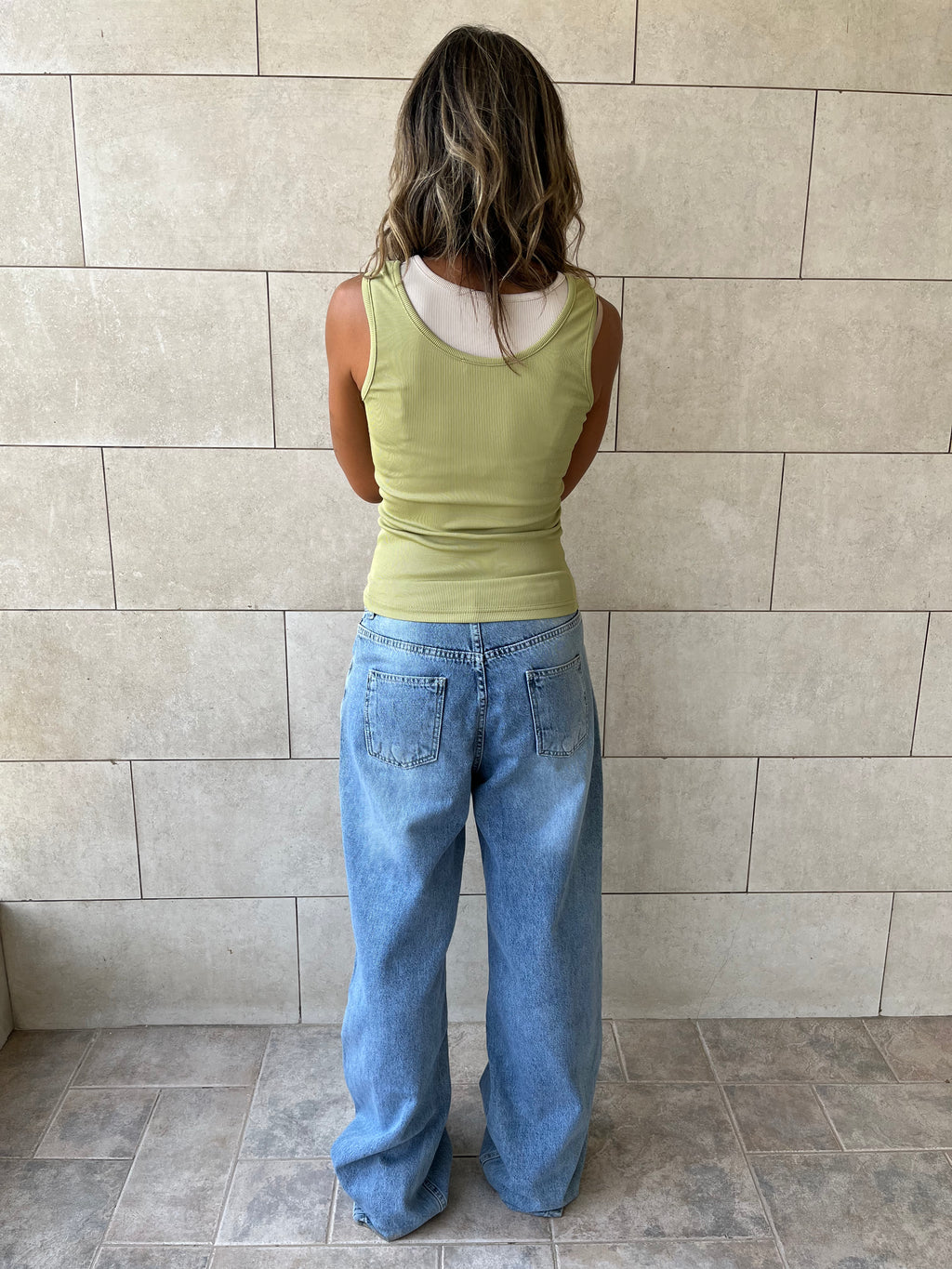 Lime & Beige 130 Double Layer Top