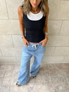 Black & White 130 Double Layer Top