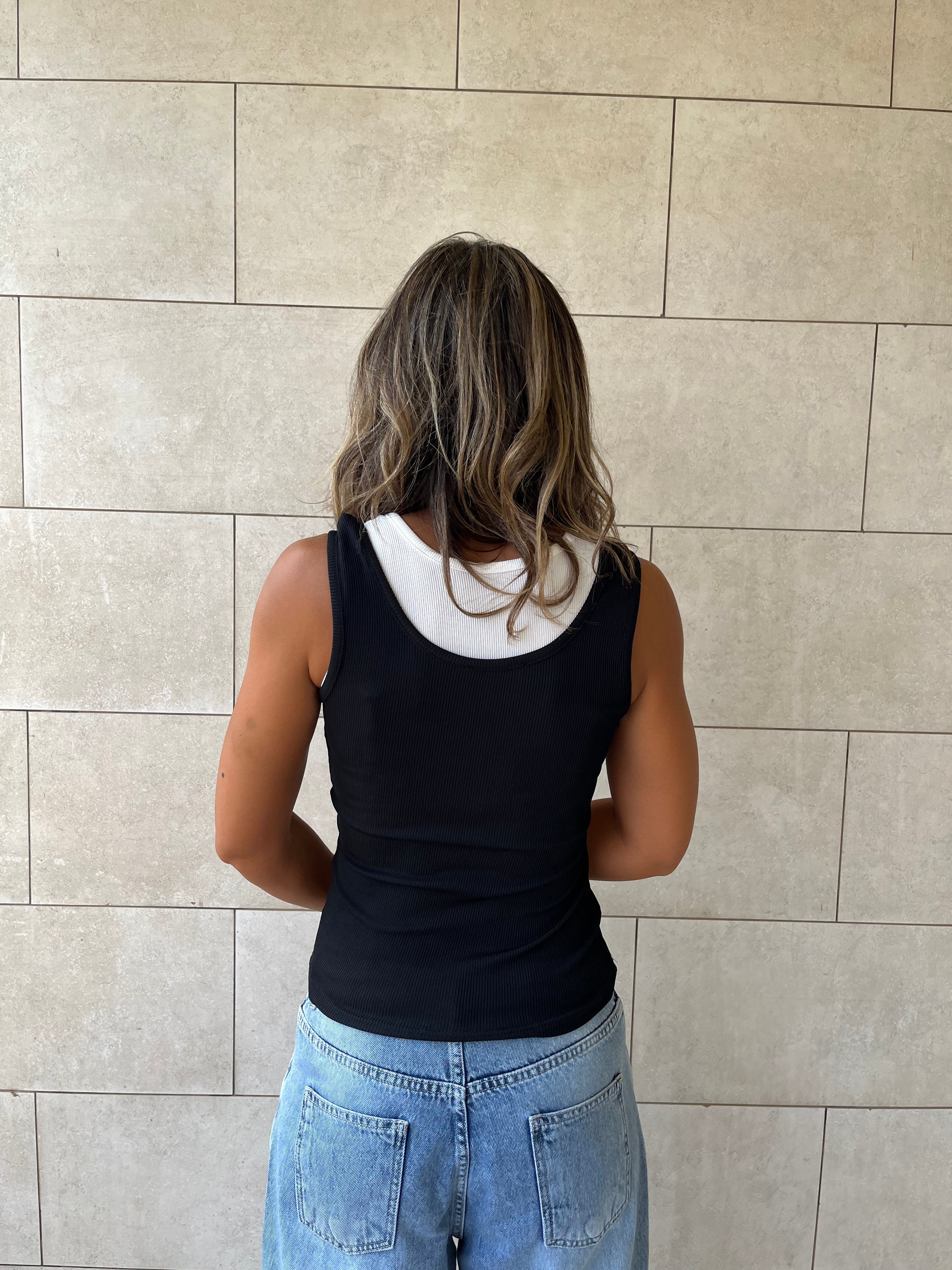 Black & White 130 Double Layer Top