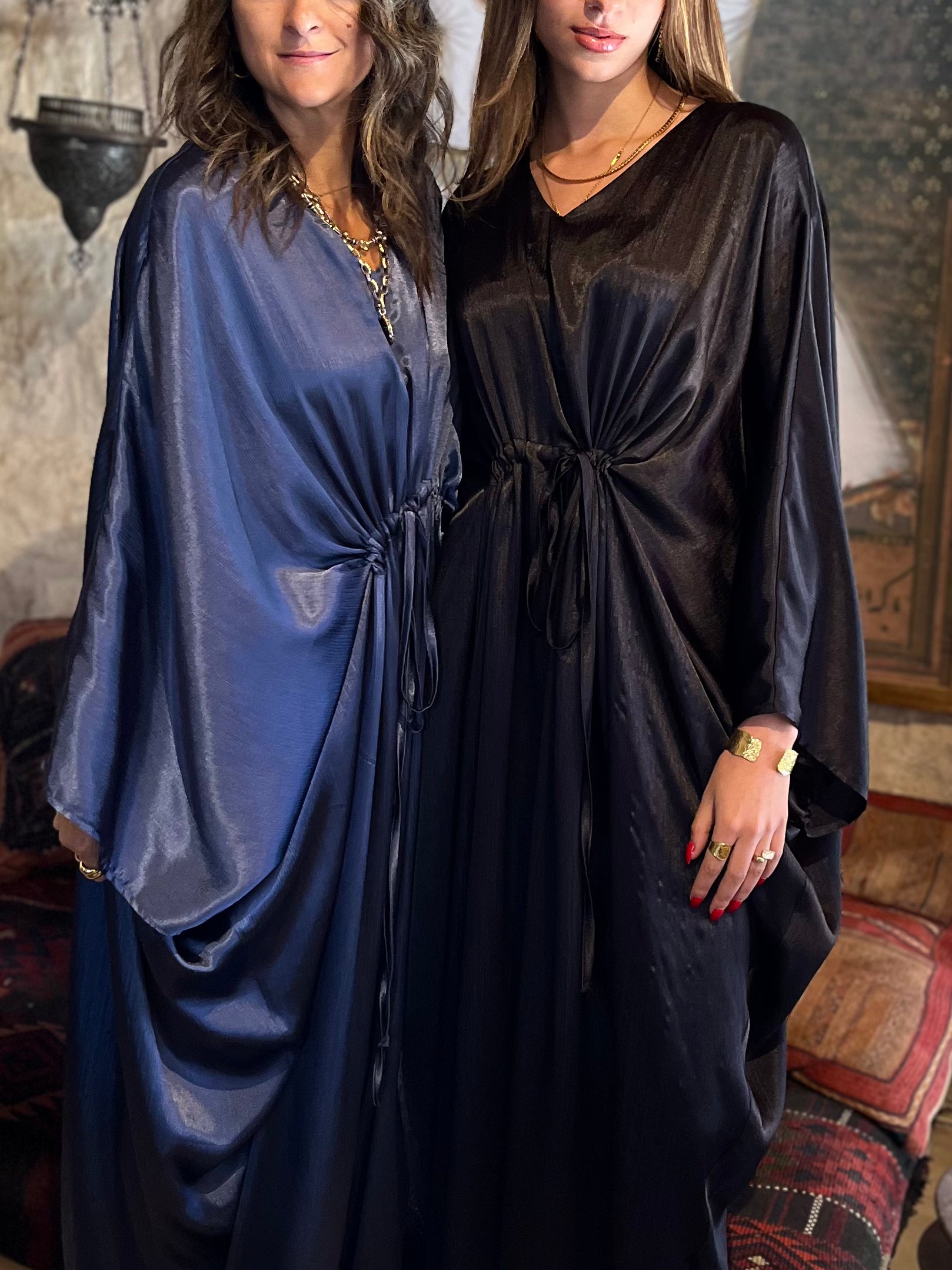 Black Shimmery Nubian Kaftan
