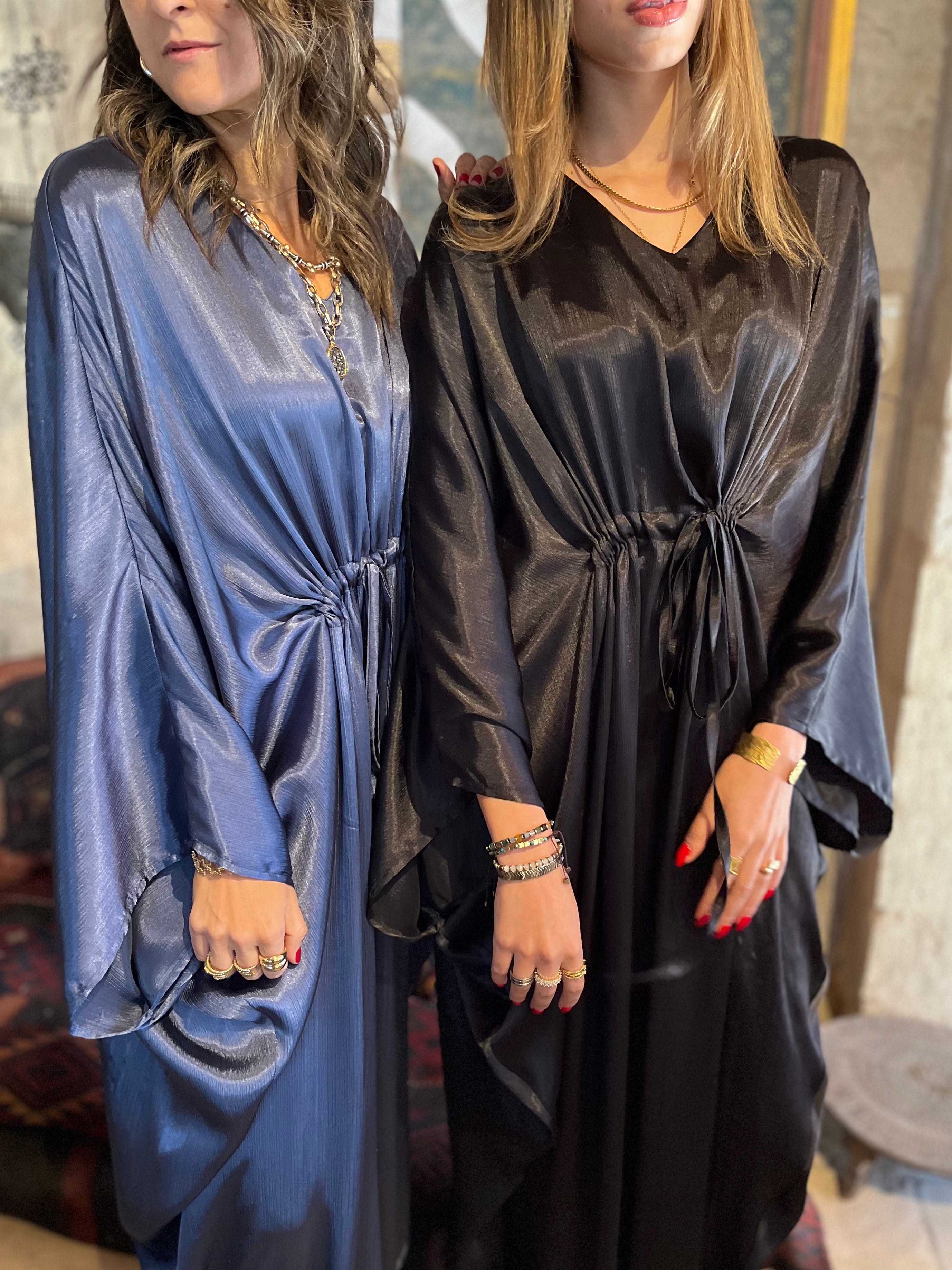 Navy Shimmery Nubian Kaftan