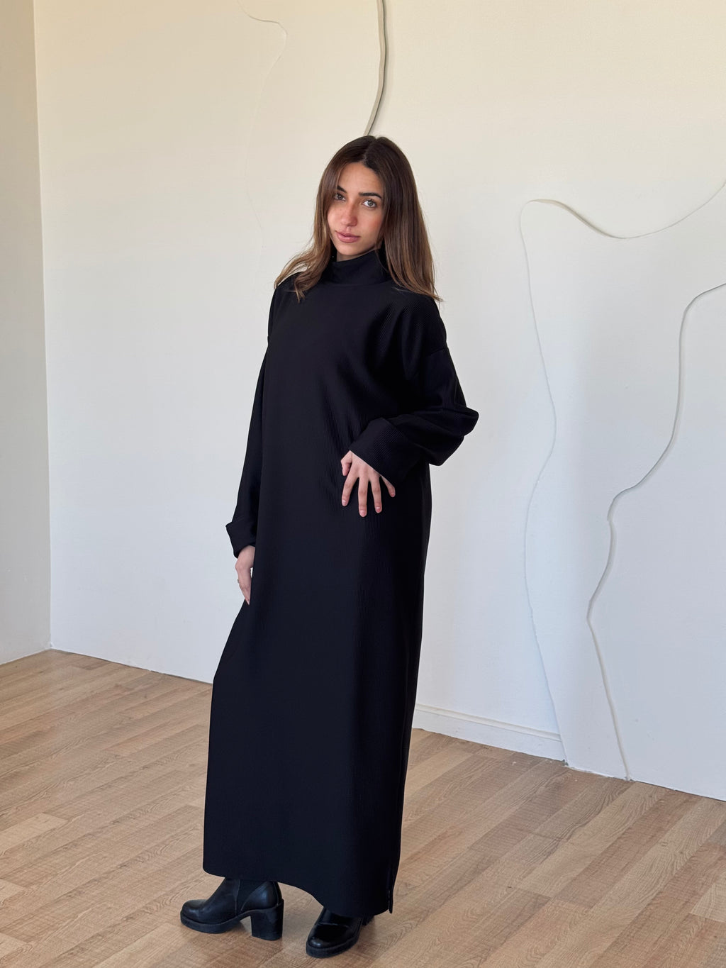 Black Fleece Lined Dress