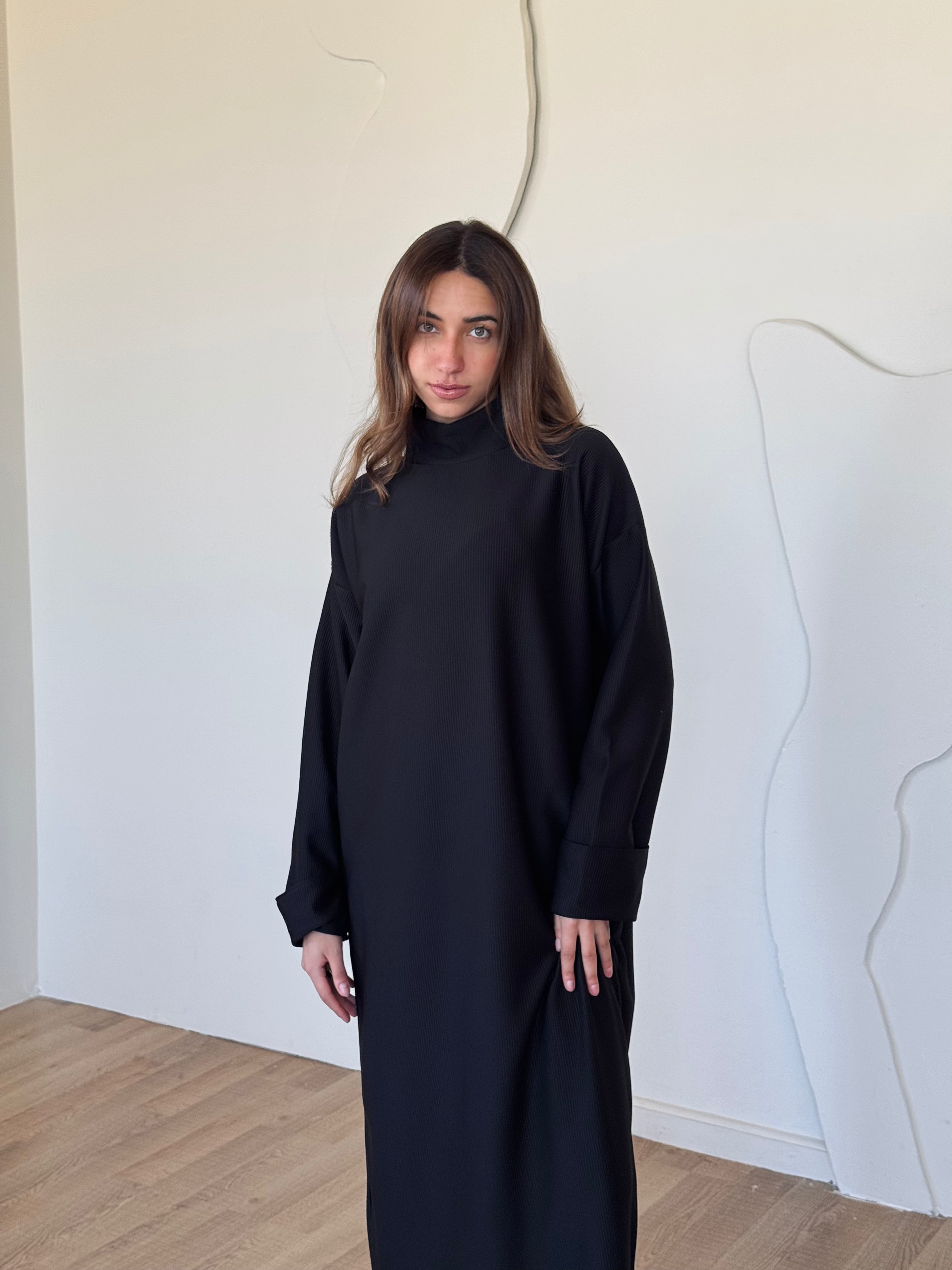 Black Fleece Lined Dress