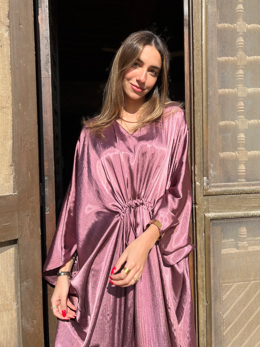 Blush Shimmery Nubian Kaftan
