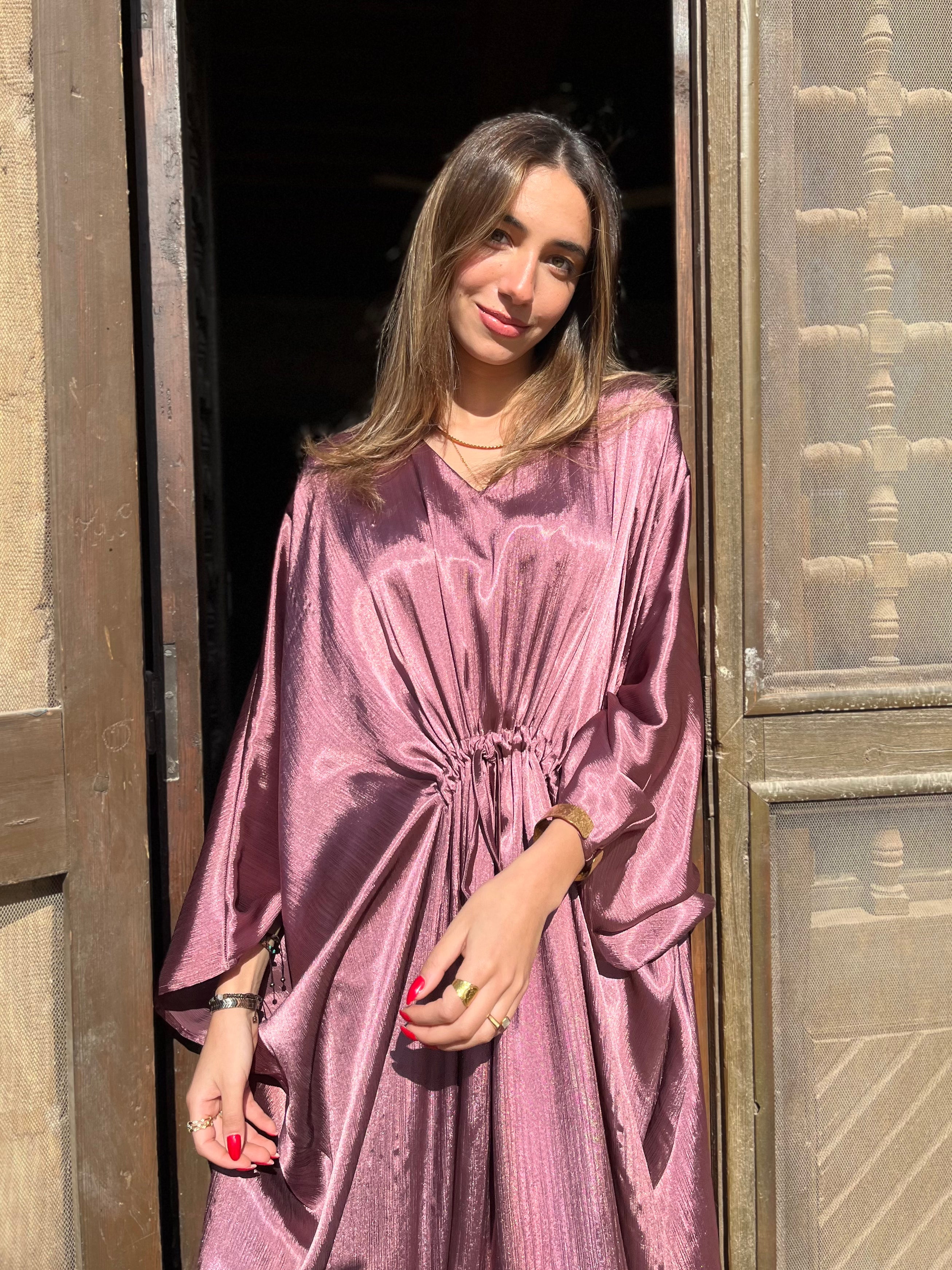 Blush Shimmery Nubian Kaftan