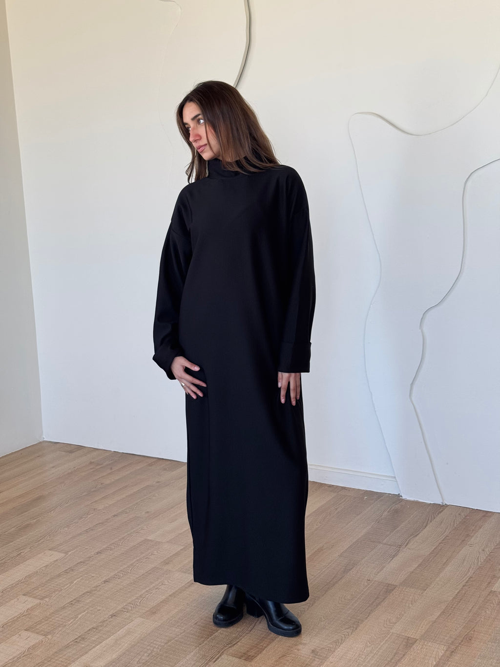 Black Fleece Lined Dress