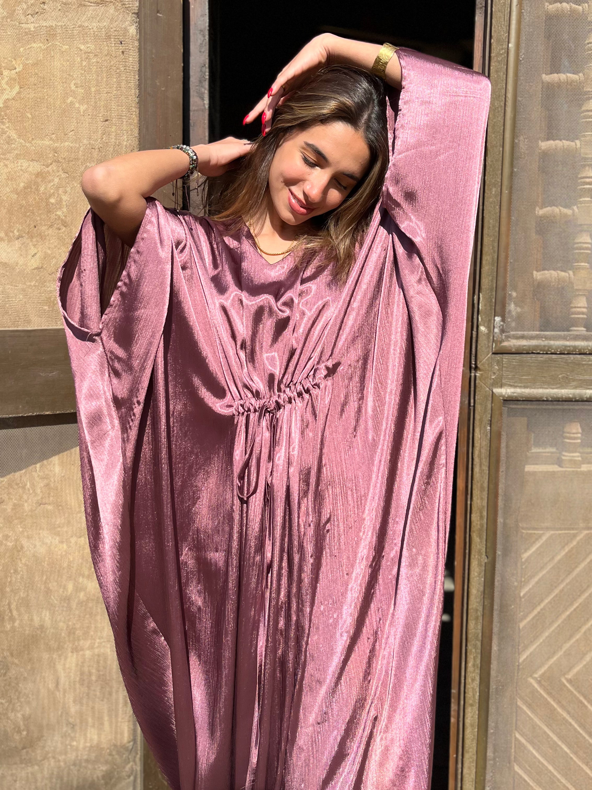 Blush Shimmery Nubian Kaftan