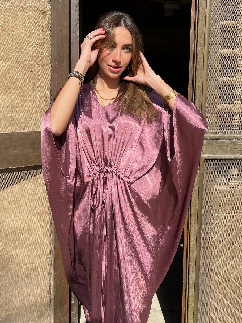 Blush Shimmery Nubian Kaftan