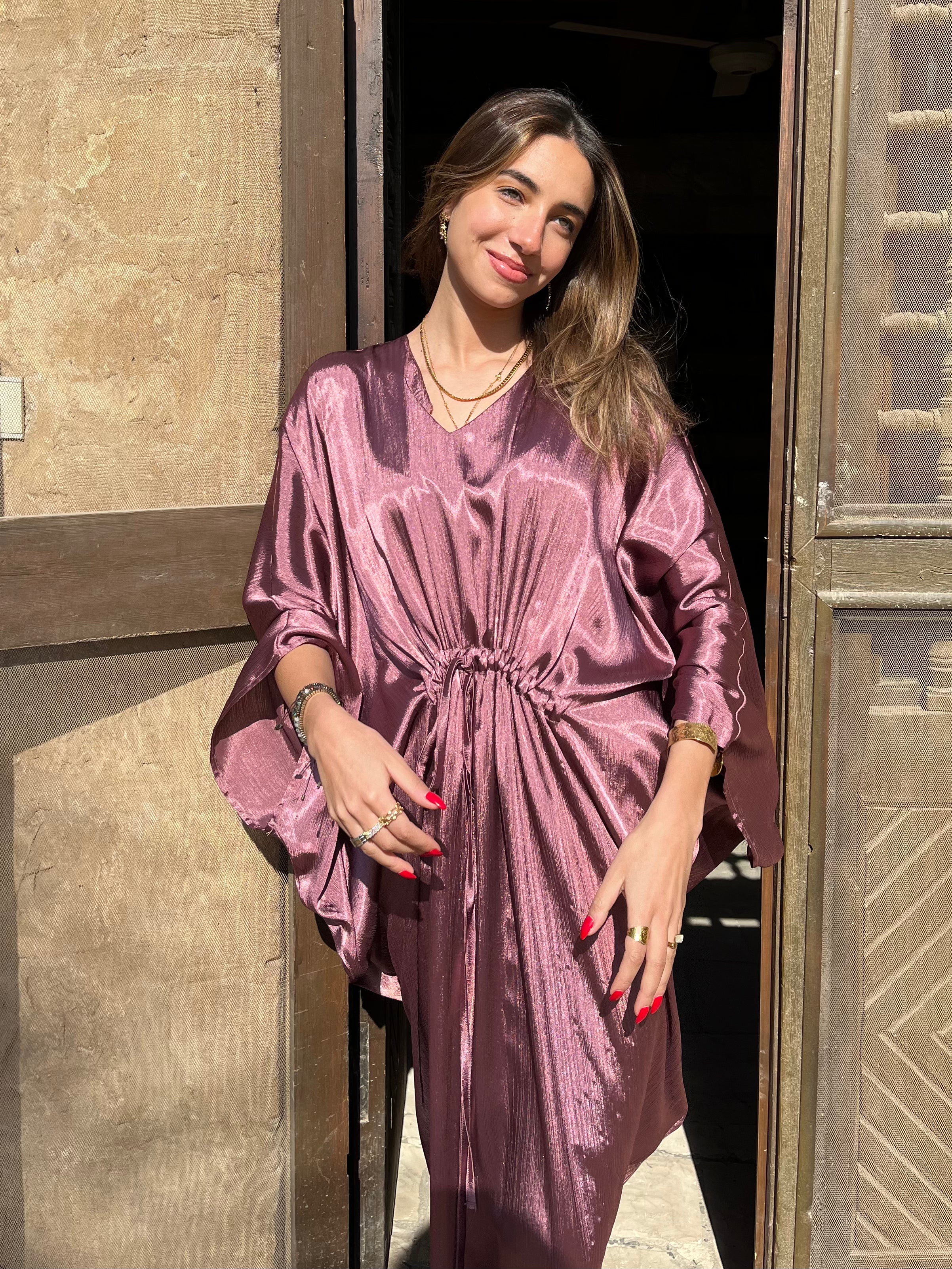 Blush Shimmery Nubian Kaftan