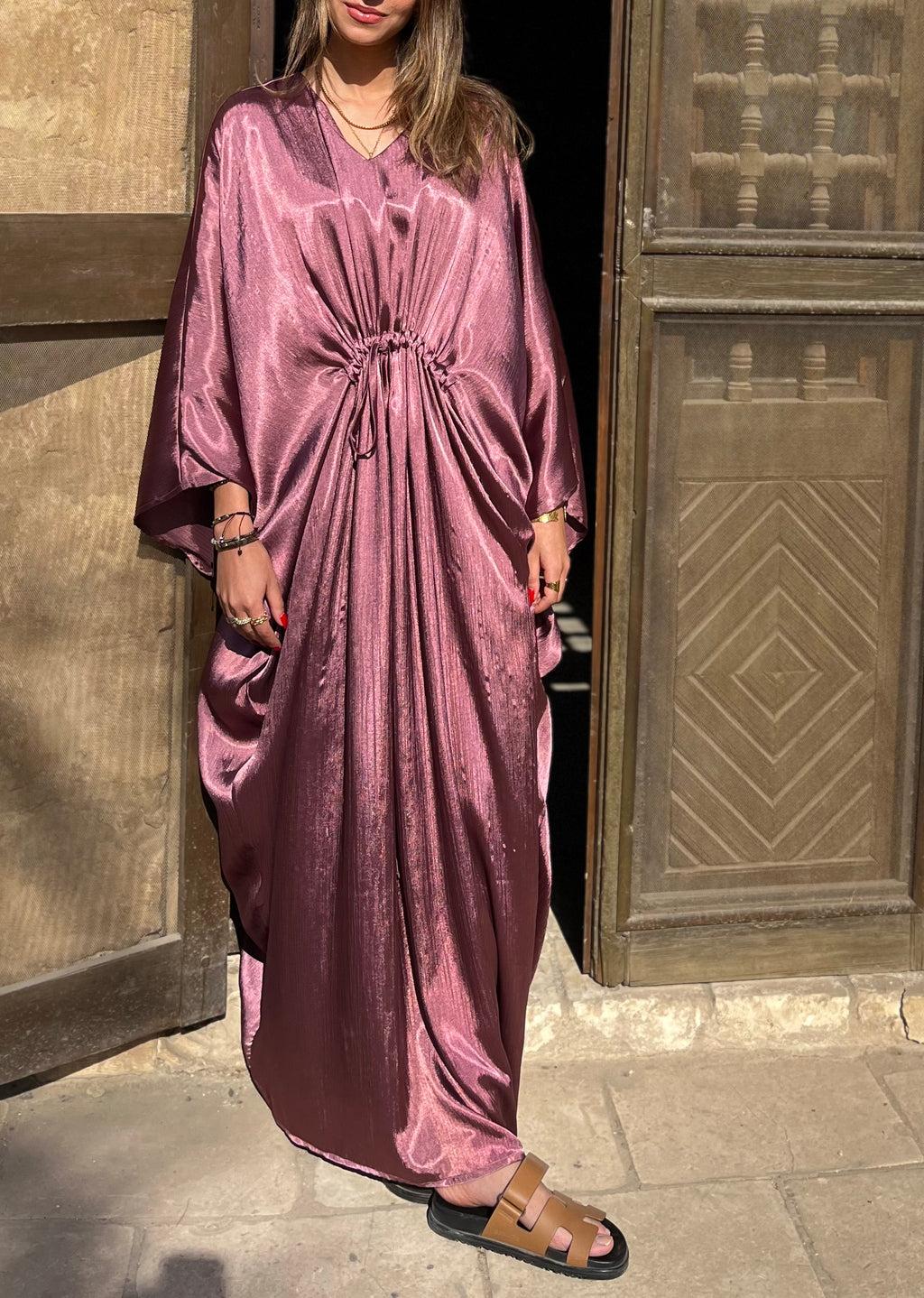 Blush Shimmery Nubian Kaftan