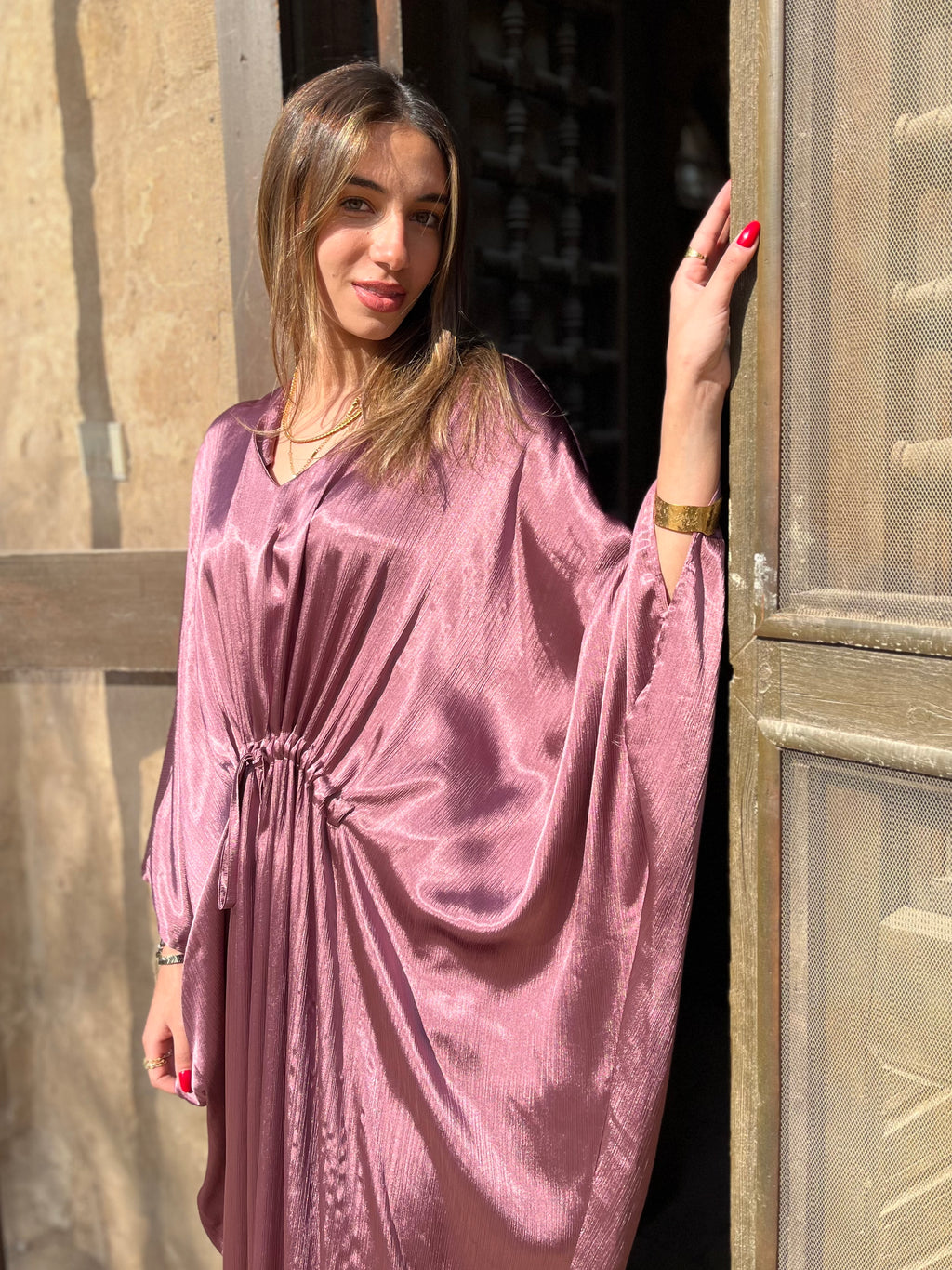 Blush Shimmery Nubian Kaftan