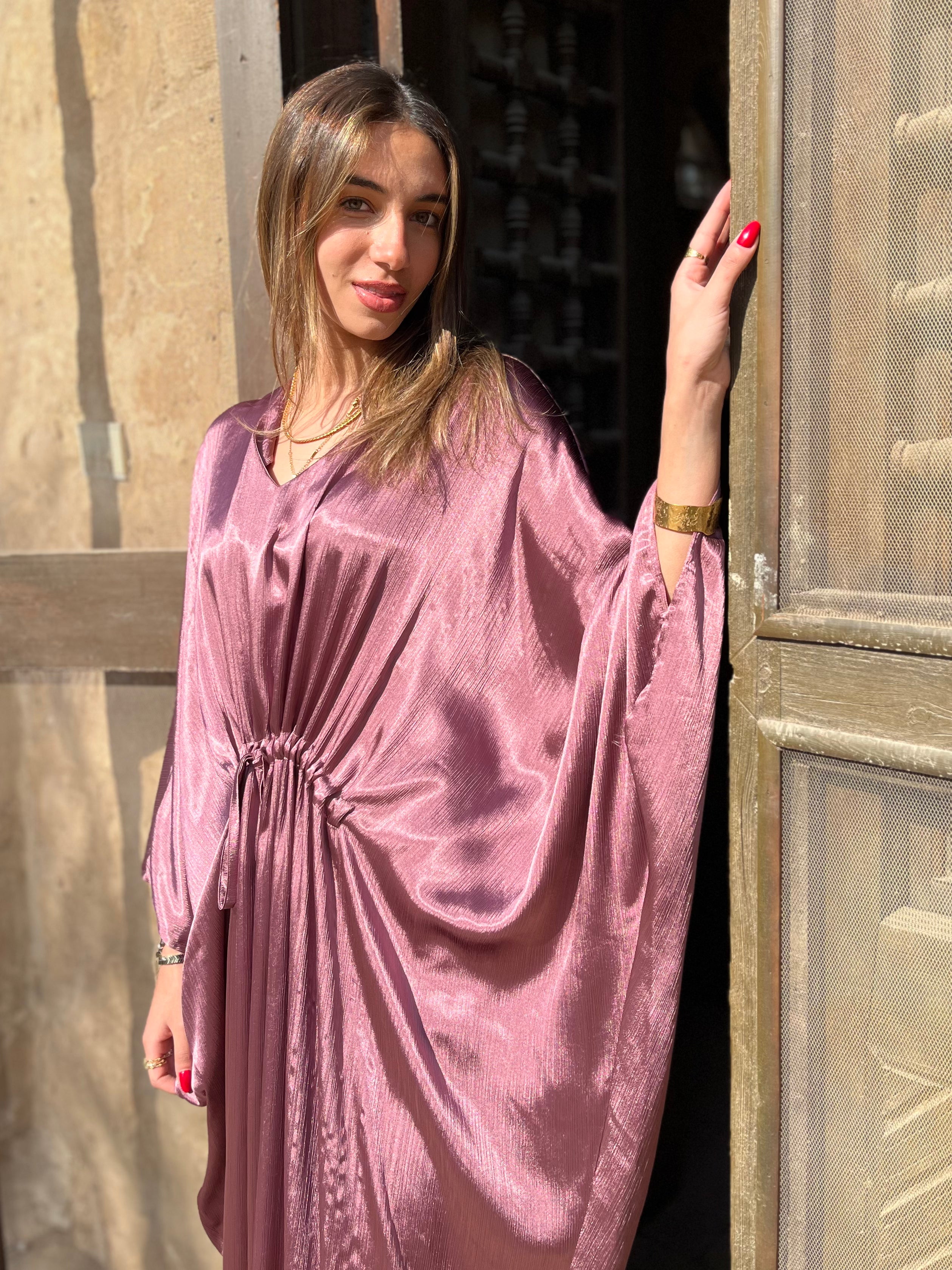 Blush Shimmery Nubian Kaftan