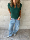 Teal Frillu Signature Knit Polo