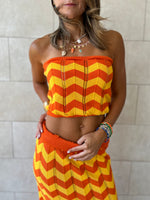 Tangerine Twist crochet skirt set