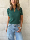Teal Frillu Signature Knit Polo