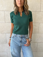 Teal Frillu Signature Knit Polo