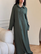 Olive Longline Ramadan Shirt Dress