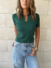 Teal Frillu Signature Knit Polo