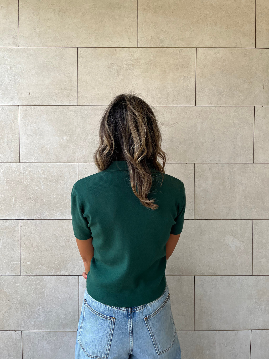 Teal Frillu Signature Knit Polo