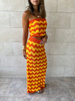 Tangerine Twist crochet skirt set