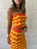 Tangerine Twist crochet skirt set