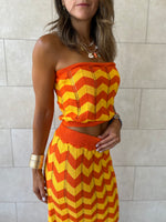 Tangerine Twist crochet skirt set