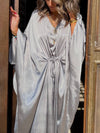 Silver Shimmery Nubian Kaftan
