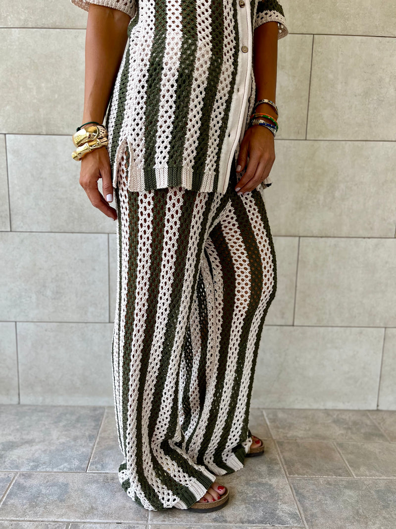 Olive Finally Sunny Crochet Pants Set