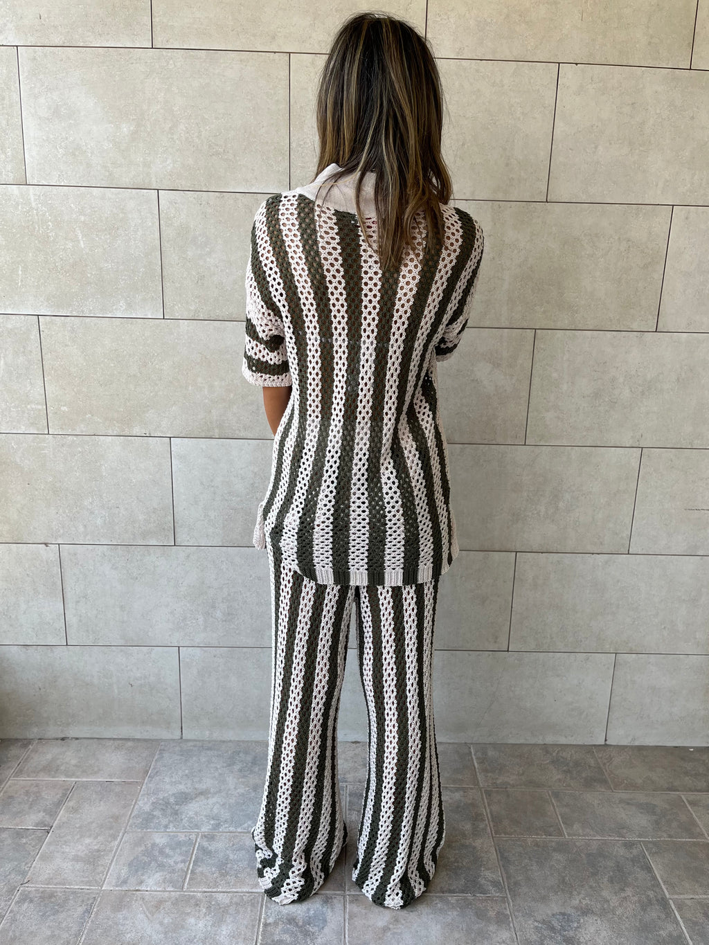 Olive Finally Sunny Crochet Pants Set