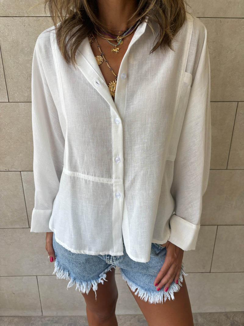 White Haze Linen Shirt