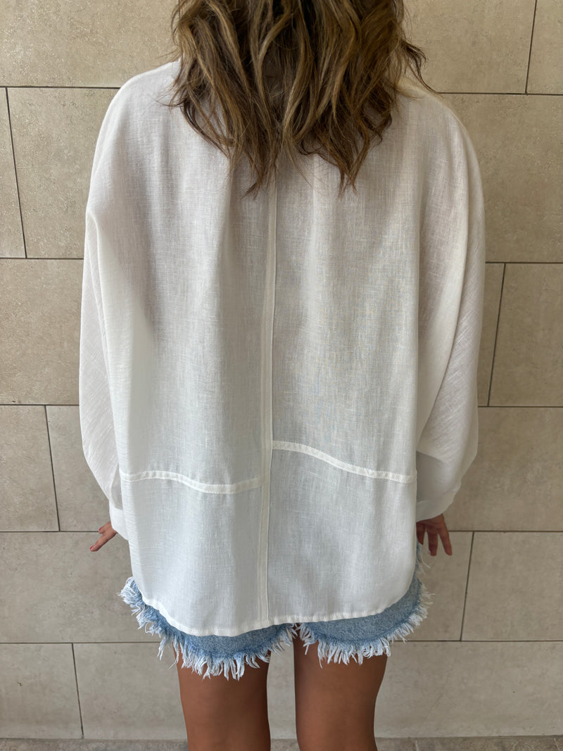 White Haze Linen Shirt