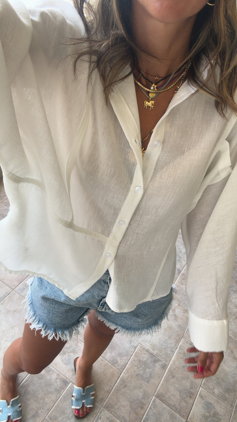 White Haze Linen Shirt