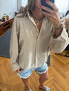 Beige Haze Linen Shirt