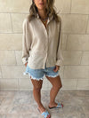 Beige Haze Linen Shirt