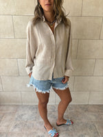 Beige Haze Linen Shirt
