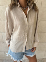 Beige Haze Linen Shirt