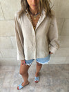 Beige Haze Linen Shirt